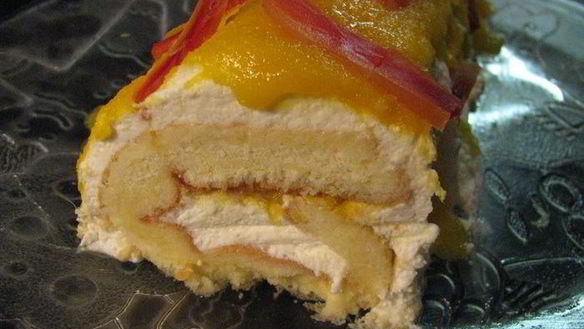 Рецепт Мангово-творожный рулет