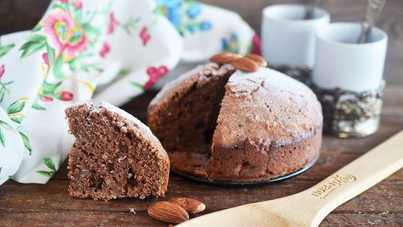 Рецепт Постный шоколадный манник с миндалем