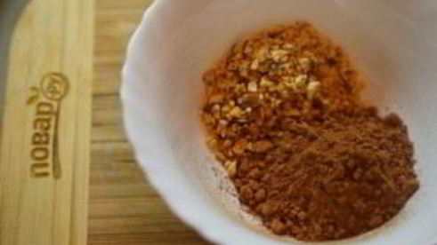 постный шоколадный манник с миндалем