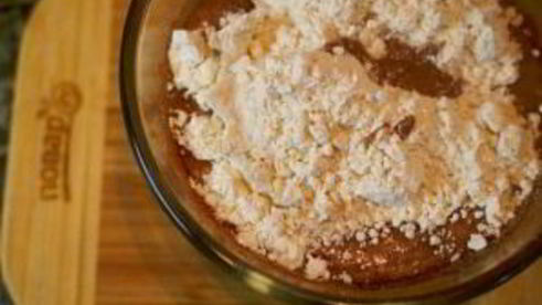 постный шоколадный манник с миндалем