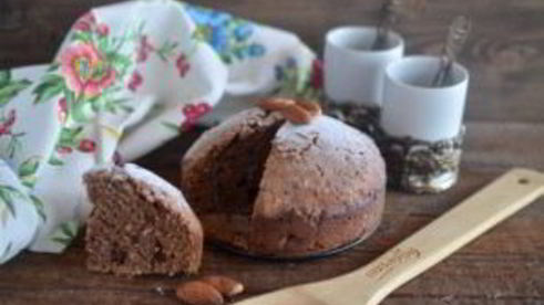 постный шоколадный манник с миндалем