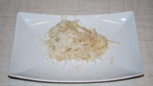 диетические оладьи с крабовыми палочками