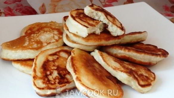 Рецепт Дрожжевые оладьи без яиц