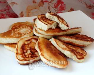 Дрожжевые оладьи без яиц