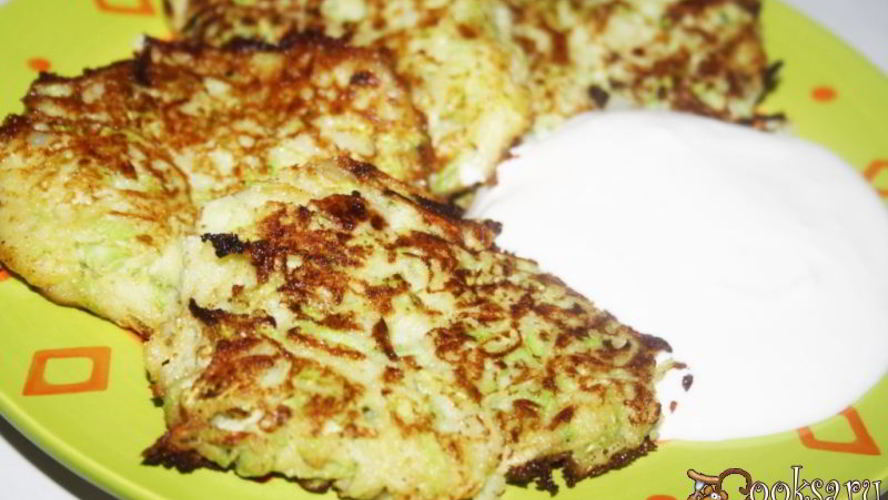 Рецепт кабачковые оладьи с кукурузной мукой