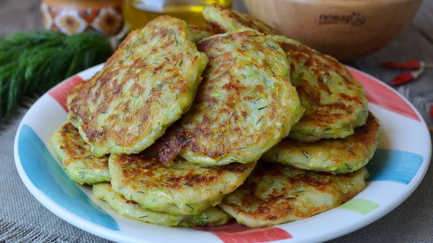 Рецепт кабачковые оладьи с сыром и зеленью