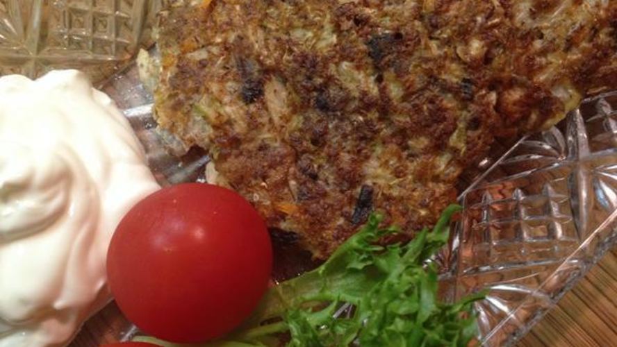 Рецепт капустно-грибные оладьи с отрубями