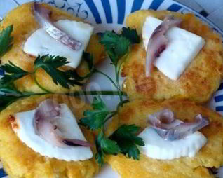 Кукурузные оладьи с сыром Моцарелла