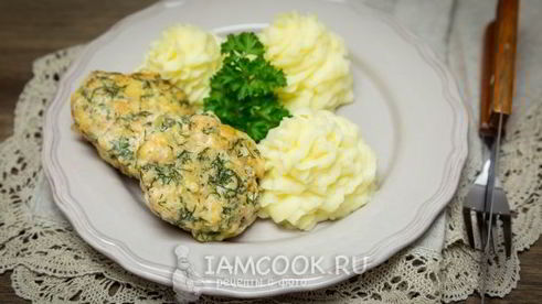 куриные оладьи с сыром и укропом