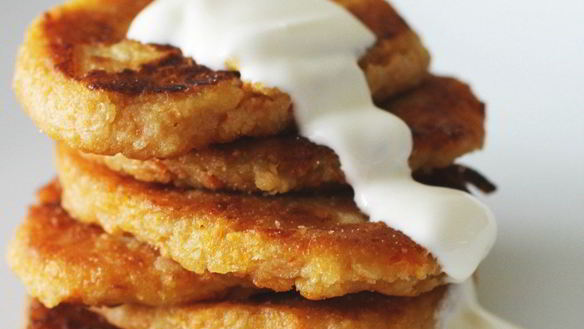 Рецепт Морковно-яблочные оладьи с геркулесом