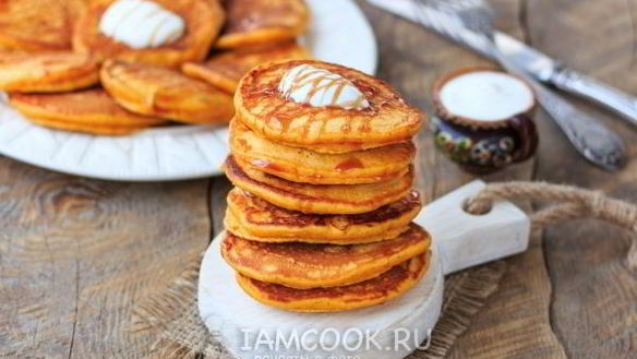 Рецепт Морковные оладьи с изюмом