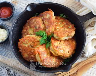 Оладьи из рыбных консервов