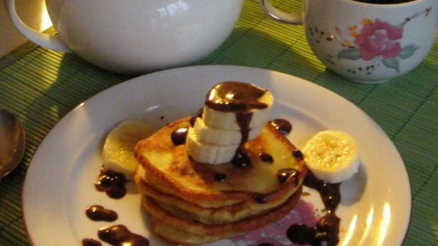 Рецепт оладьи с бананом, яблоком и корицей