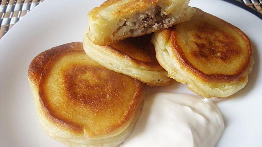 Рецепт оладьи с фаршем