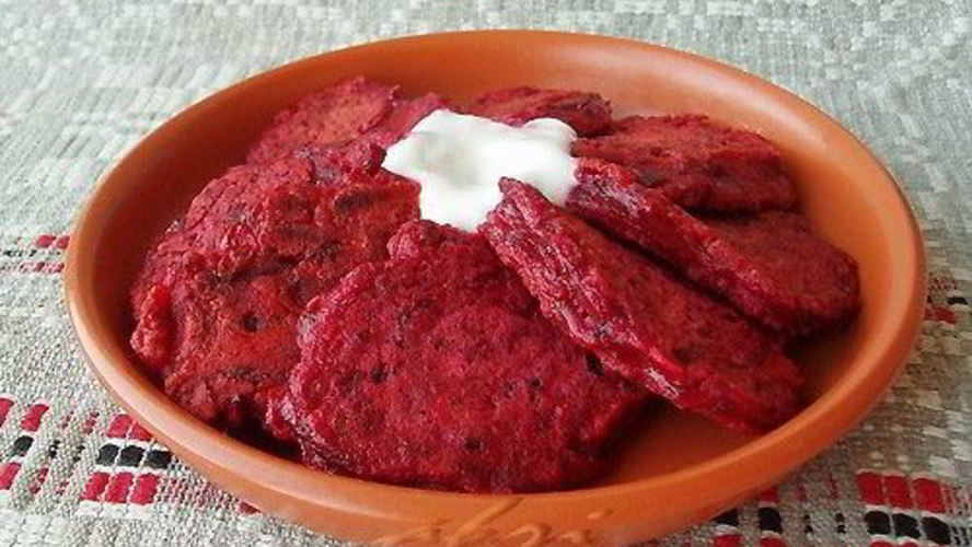 Рецепт оладьи свекольные