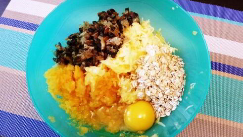 овощные оладьи с шампиньонами