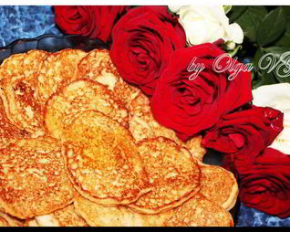 Овсяные оладушки с яблочками