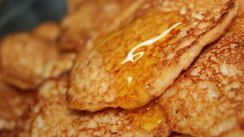 овсяные оладушки с яблочками