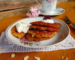 Овсяные оладьи из каши