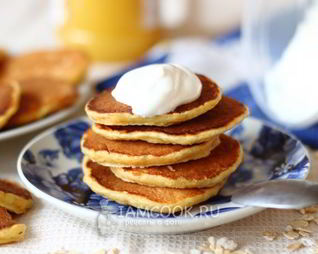 Овсяные оладьи на кефире