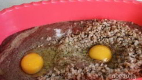 печеночные оладьи с гречкой