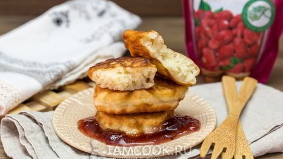 Рецепт Пышные оладьи на теплом кефире