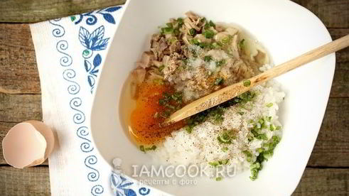 рисовые оладьи с куриным мясом