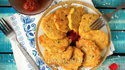 рисовые оладьи с куриным мясом