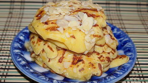 Рецепт Тыквенные оладьи с медовыми орехами