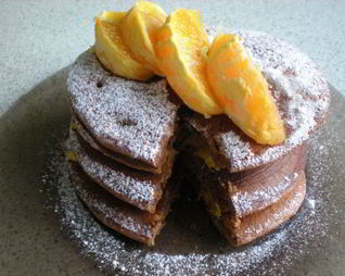 Вдвойне шоколадные оладьи