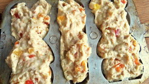 мягкое печенье с цукатами мишки