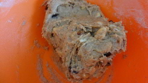 овсяные бискотти с орехами, бананами и финиками