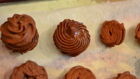 печенье с кремом шоколадный поцелуй