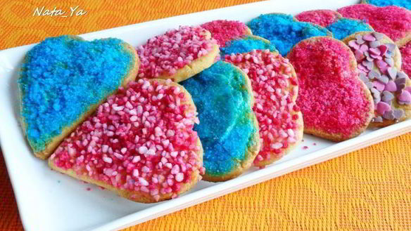 Рецепт Печенье Сахарные сердечки