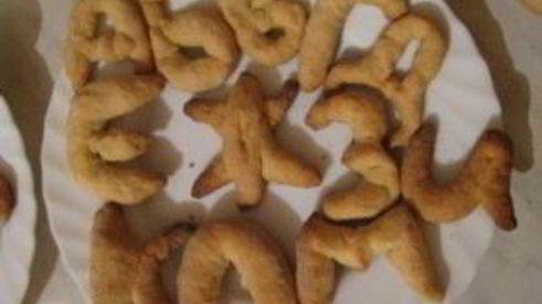 печенье в виде букв