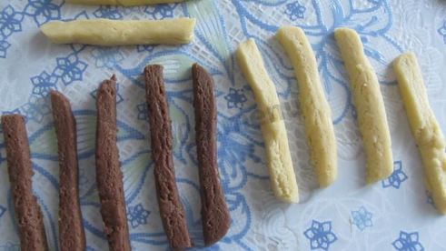 песочное печенье шоколадно-ванильное