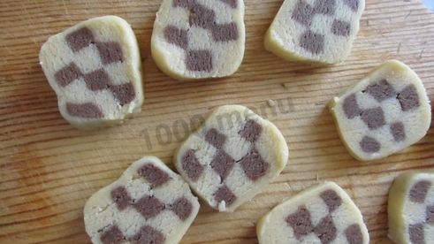 песочное печенье шоколадно-ванильное