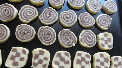 песочное печенье шоколадно-ванильное