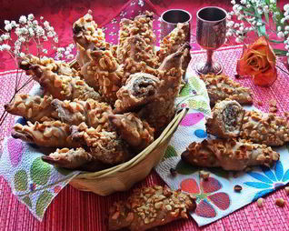 Постные рогалики на яблочном соке