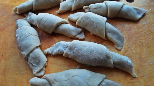 постные рогалики на яблочном соке