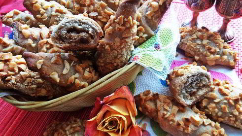 постные рогалики на яблочном соке