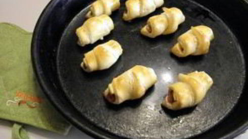 рогалики из слоеного бездрожжевого теста