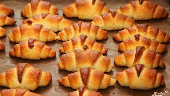 Рецепт Рогалики из творожного теста с начинкой