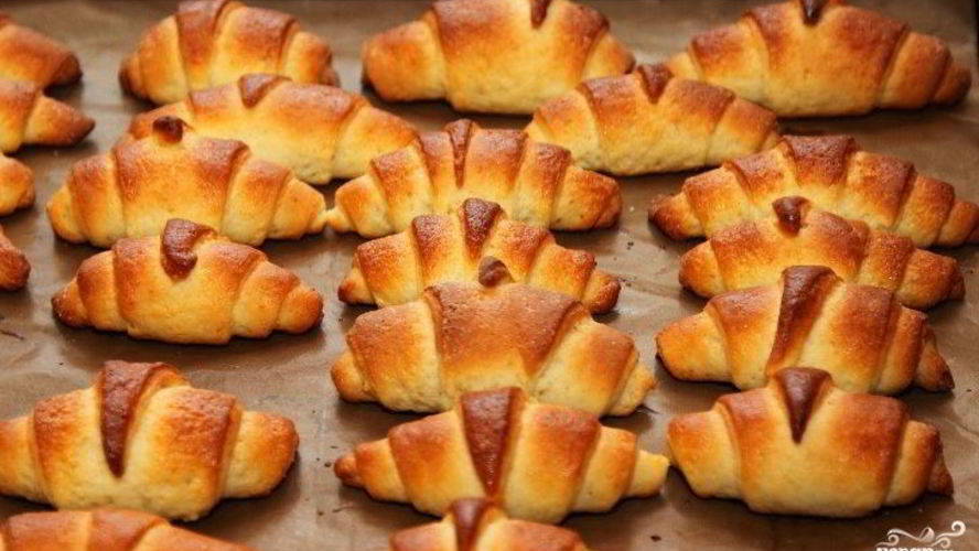 Рецепт рогалики из творожного теста с начинкой