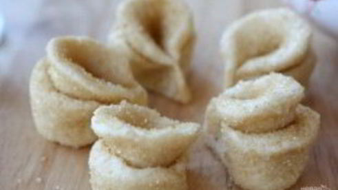 творожное печенье розочки