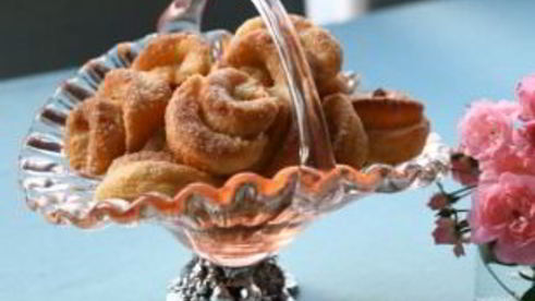 творожное печенье розочки