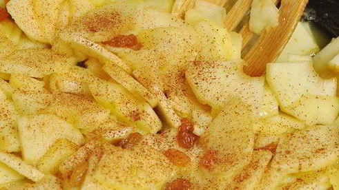 блинный пирог с яблоками