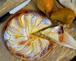 Грушевый пирог с франжипаном
