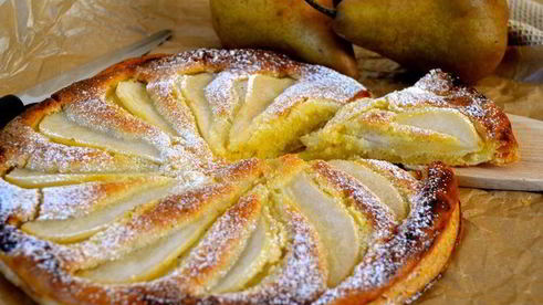грушевый пирог с франжипаном