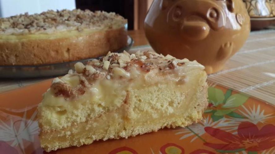 Рецепт итальянский яблочный пирог с заварным кремом